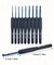 9Pcs Blue Stainless Steel Crochet Hook Set – Soft Grip Ergonomic Handles for Amigurumi, Yarn Craft & DIY – Beginner Knitting Needles Kit – Christmas Holiday Gift